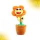 thumbnail image 2 of FELTECHELECTR Juguete de peluche con forma de girasol para tocar el saxofón, con carga USB (estilo 2 naranja), 2 of 7