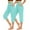Green-b, variant on 2 Pack Women Pull-On Capris Casual Lightweight High Waist Cropped Pants 2026 Summer Comfy Sweatpants