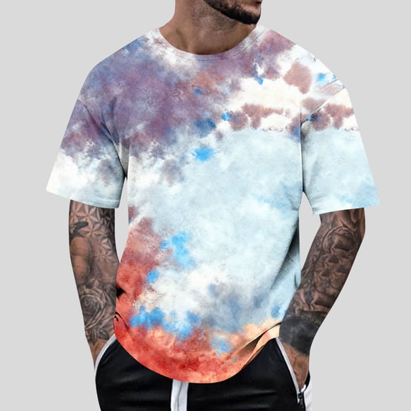 Ceisia Men's Summer Gift Casual Printed Round Neck Long Sleeve Shirt - Comfortable Daily Outdoor Wear
