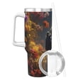thumbnail image 2 of Cauagu Romantic Flower Astronaut Couple Print Stainless Steel Vacuum Insulated Tumbler,40oz Water Bottle with Handle & Flip Straw Reusable Travel Coffee Mug for Women & Men, 2 of 8