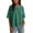 #2Green, variant on Oversized Striped T-Shirts for Women Summer Color Block Short Sleeve Tops Drop Shoulder Boxy Tees
