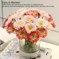 thumbnail image 6 of 10 Pieces Artificial Flower Gerbera Fake Plants Simulation Looking No Odor for Christmas Garden Office Wedding White, 6 of 10