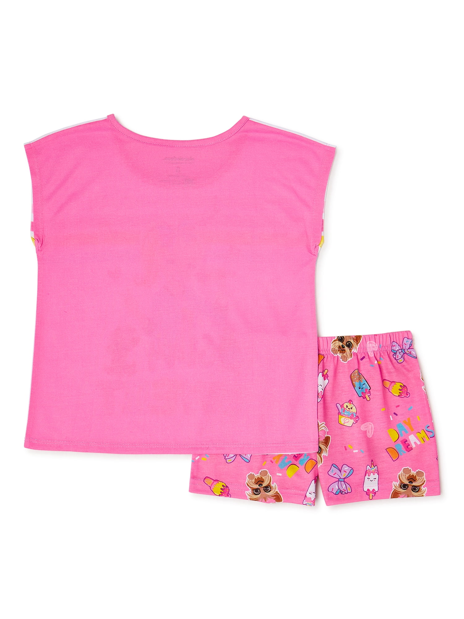 JoJo Siwa Girls Short Sleeve Top & Shorts, 2 Pc Pajama Set, Sizes 4-10