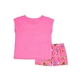 thumbnail image 2 of JoJo Siwa Girls Short Sleeve Top & Shorts, 2 Pc Pajama Set, Sizes 4-10, 2 of 3