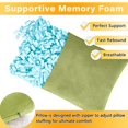 thumbnail image 2 of 1 MIDDLE ONE 2 Pack Small Pillow Memory Foam Mini Pillow 11 X 7 Inches for Travel Sleeping Nap and Neck Knee Lumbar Support Tiny Pillow Cushion for Pet Dogs (Sage Green), 2 of 4