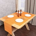 thumbnail image 5 of · REDEARTH · Thanksgiving Table Runner-Solid Ribbed Fall Christmas Decor Woven Table Linen for Square, Round, Rectangle Dining Table, Coffee Table, Console, Dresser; 100% Cotton (14x72; Burnt Orange), 5 of 7