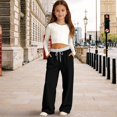 thumbnail image 2 of YOUYEDIAN Girls Wide Leg Sweatpants Casual Versatile Athletic Pants, 2 of 5