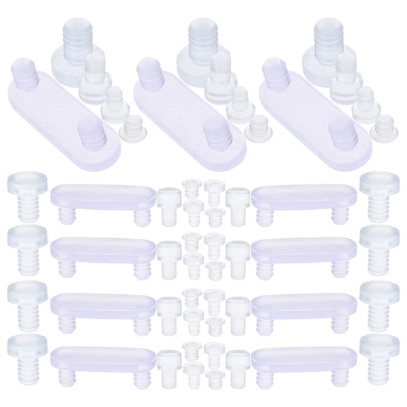 DRAFIDEEP 150Pcs Transparent Anti Slip PVC Clear Bumper Pads for Cabinet Doors and Glass Table Tops