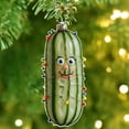 thumbnail image 5 of Multi Functional Acrylic Decorative Christmas Tree Pendant Cute Mini Cucumber Christmas Pendant, 5 of 5