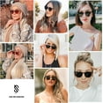 thumbnail image 3 of PUMIER Small Round Classic Polarized Sunglasses for Women Men Vintage Style UV400 Lens MAY SJ2113, 3 of 7