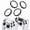 Black, variant on Redesigned Octagonal Gated Sticks Accent Rings for eXtremeRate Luna Shell for PS5 Controller, Replacement Accessory for eXtremeRate Ghost Shell for PS4 Controller - Not for Standard Faceplate - Black