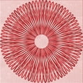 thumbnail image 1 of Ahgly Company Indoor Square Patterned Ferrari Red Area Rugs, 6' Square, 1 of 1