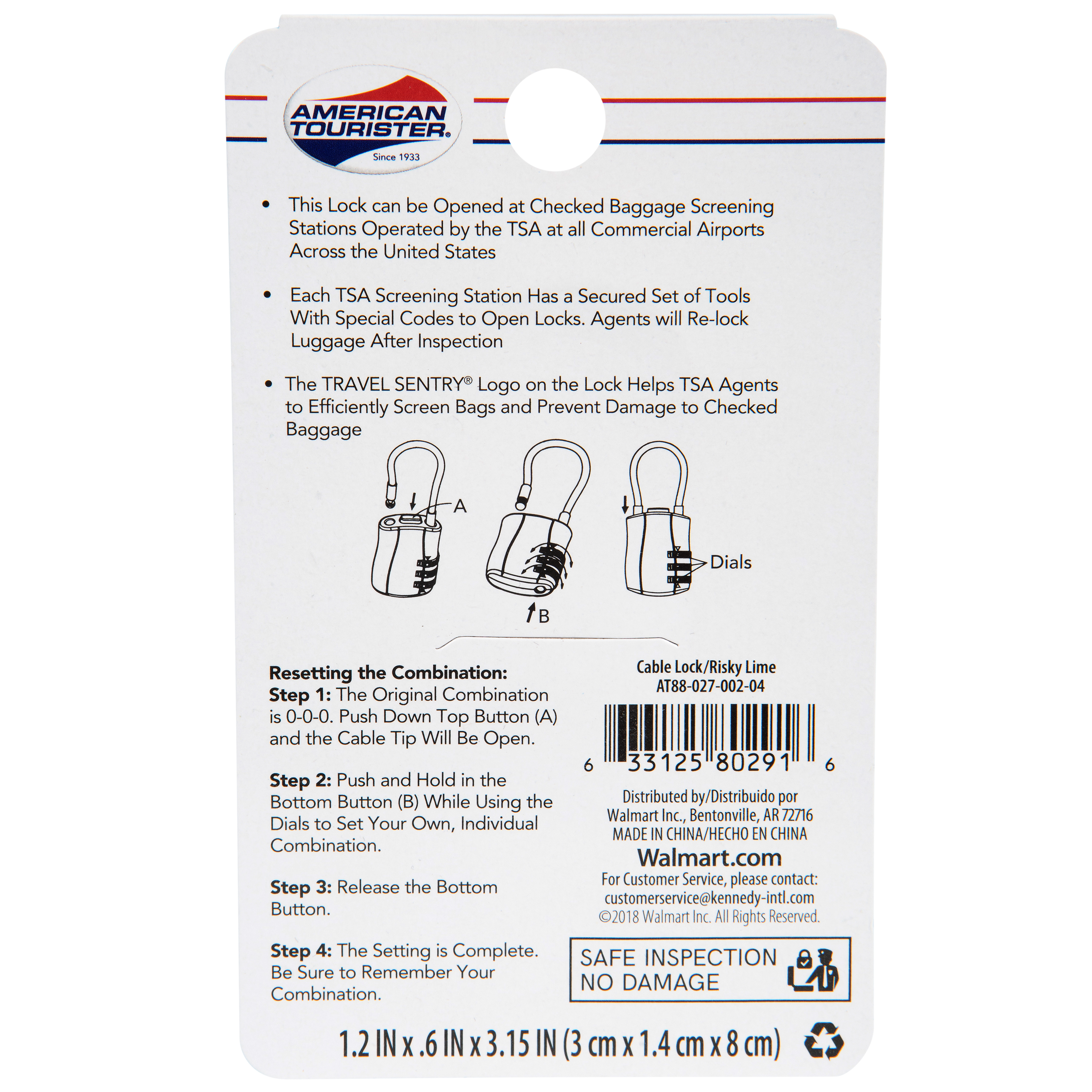 american tourister lock reset