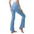 thumbnail image 1 of iHPH7 Yoga Pants Women Bell Bottom Pants for Women Womens Fall Pants Workout Pants Women Bootcut Yoga Pants Exercise Pants for Women Yoga Pants with Pockets for Women Light Blue M, 1 of 6