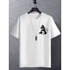 thumbnail image 1 of Camiseta deportiva informal para niño | Moda juvenil | Cuello redondo, manga corta | Mezcla de algodón y elastano | Diseño geométrico "A" con motivo floral | Lavable a máquina | Ideal para primavera, 1 of 5