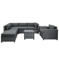 thumbnail image 5 of 8-Piece Patio Furniture Sets, Outdoor All Weather Wicker Rattan Sectional Patio Conversation Set with Cushions and Coffee Table, Gray, 5 of 9
