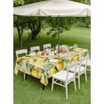 thumbnail image 4 of Outdoor Tablecloth with Umbrella Hole for Patio/Picnic/Party/Camping, Yellow Lemons Waterproof Table Cloth Rectangle Table Cover Washable, Summer Botanical Checkered Pastoral (60"x 102"), 4 of 8