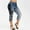 #7-Dark Blue, variant on Pntutb Women's Panel Denim Leggings Summer Capris Leggings Yoga Pants