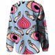 thumbnail image 4 of Blusa de manga larga con estampado de cuello redondo de gran tamaño para mujer Pompotops  gfhjh2588, 4 of 4