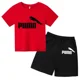 thumbnail image 3 of Conjunto de dos piezas de camiseta y pantalón corto de algodón con estampado informal de moda de verano para niños y niñas de 2 a 12 años, 3 of 5