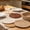 🍀Coffee_New#220, variant on Round Woven Cotton Trivets with Storage Basket for Hot Pots Pans and Dishes Heat Resistant Cotton Yarn Table Mats for Kitchen Decor