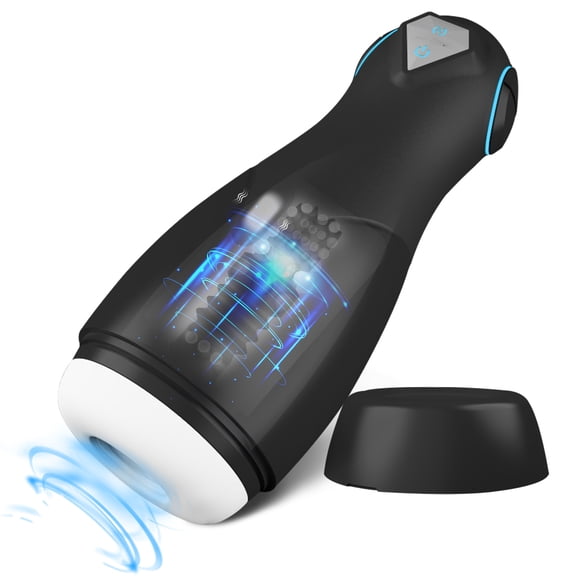 Automatic Male Masturbators Cup, Sucking Male Masturbator with 5 Suction & 12 Vibration, Adult Male Sex Toys for Men