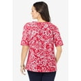 thumbnail image 2 of Jessica London Women's Plus Size Stretch Cotton Square Neck Tee, 2 of 3