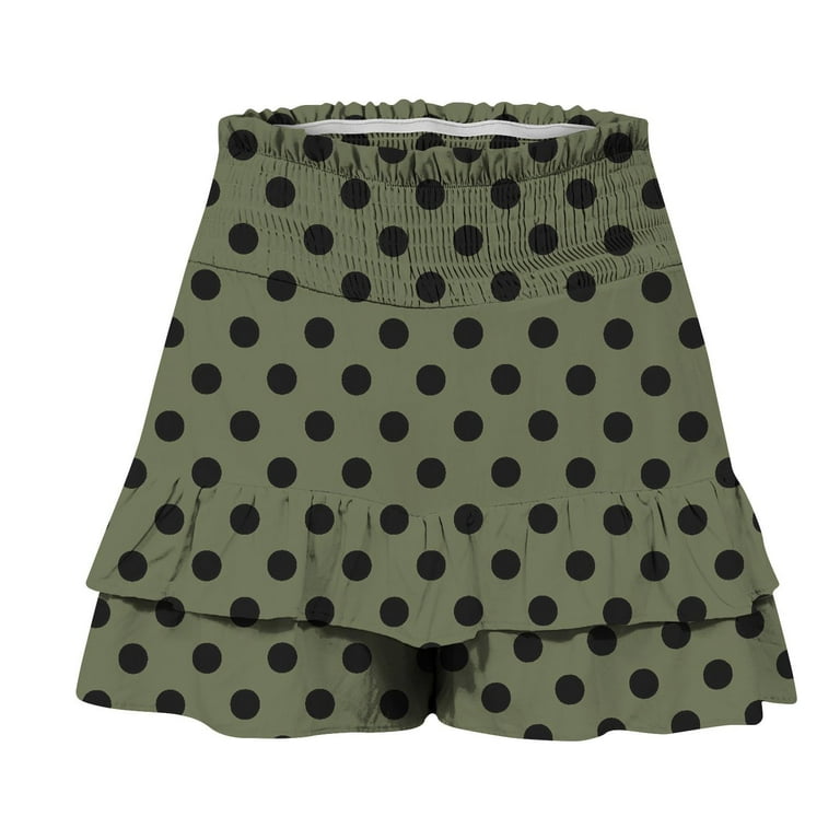 New summer arrivals Olyvenn Women's Polka Dot Shorts Ruffle