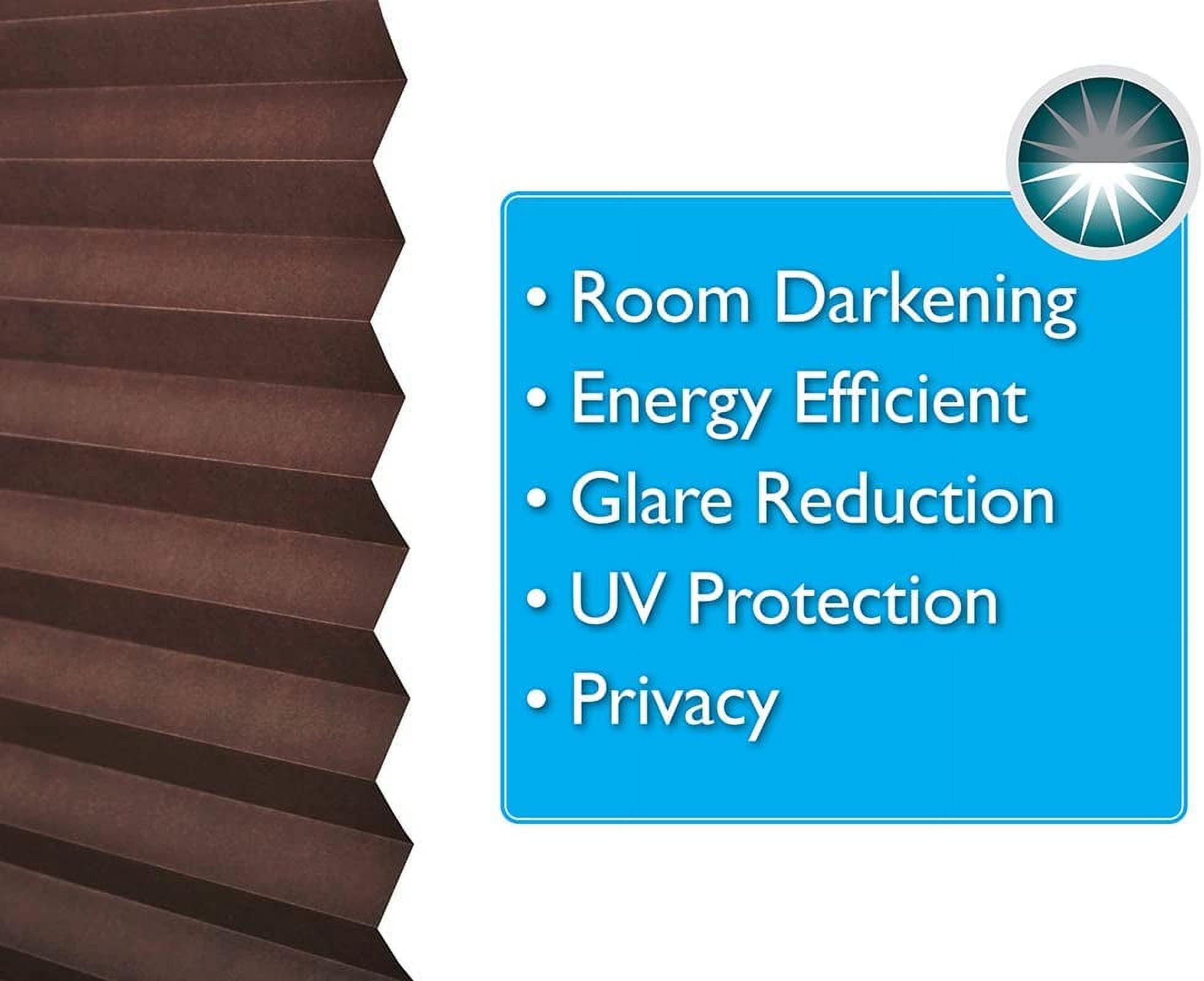 Redi Shade Original Room Darkening Pleated Paper Shade Chocolate, Indoor Use, 48" x 72", 6 Pack