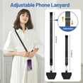 thumbnail image 3 of Phone Lanyard, Universal Adjustable Neck Strap for Phone Case Keys ID Badges Cell Phone Lanyard Compatible with iPhone, Samsung, Most Smartphones, 2 Pack, Black White, 3 of 10