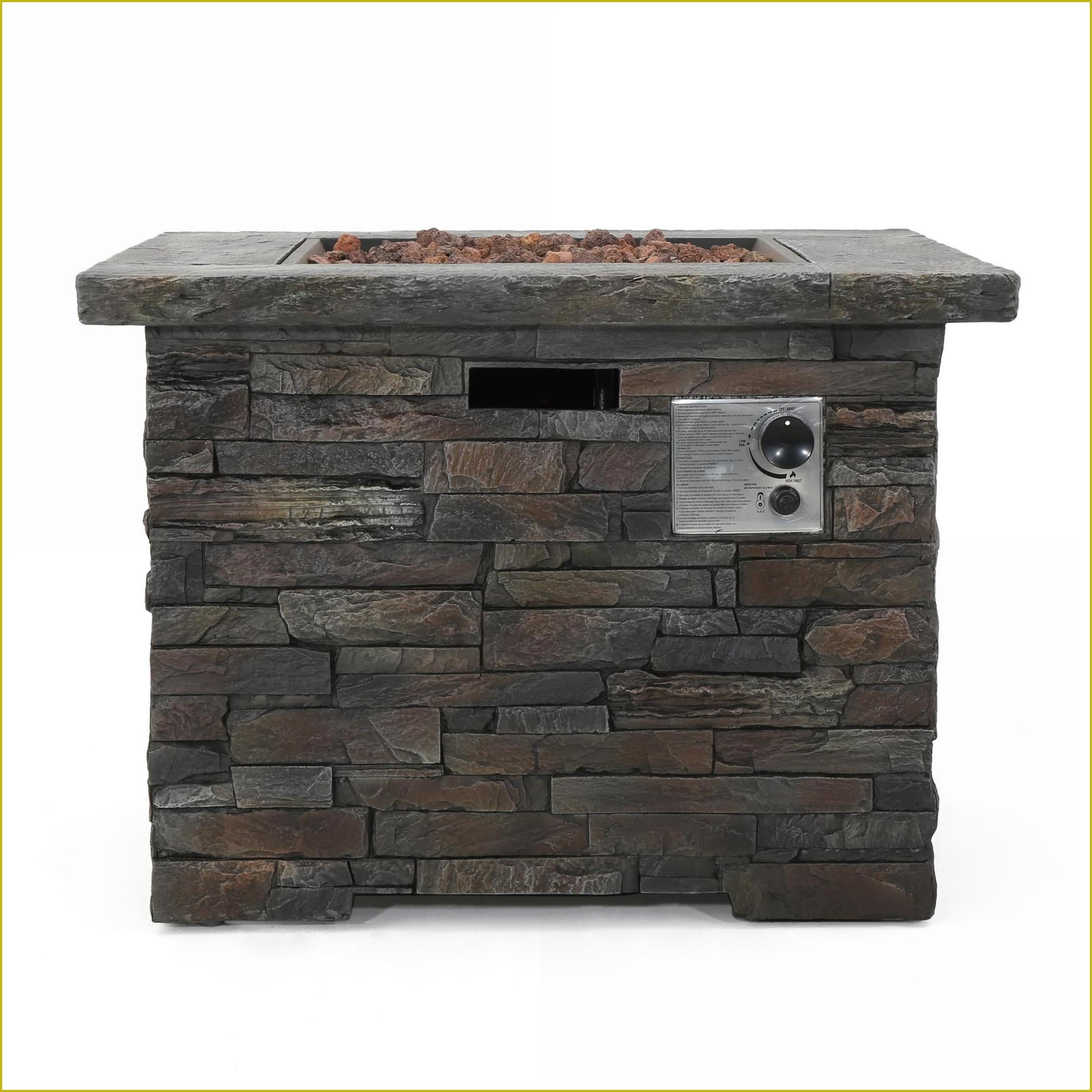 Outdoor Stoves | 35 Inch Square 40000 BTU Propane Fire Pit | For Patio Backyard | Parrilla Exterior | Slate Gray