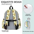 thumbnail image 5 of Sunflower and Bud Yellow Pattern Backpack for School, Cute School Bag with Adjustable Shoulder Straps and Padded Back, 13.4"x11"x4.7", 5 of 5