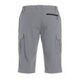thumbnail image 3 of Dwellite Mens Workout Capris Gym Hiking Shorts Zipper Pockets Lightweight Athletic 3/4 Capri Pants Light Gray L, 3 of 4
