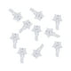 thumbnail image 5 of 30 Uds. Clavija de madera de Navidad blanca diseño de copo de nieve de Navidad Clip de foto Pin nota soporte para notas, 5 of 8