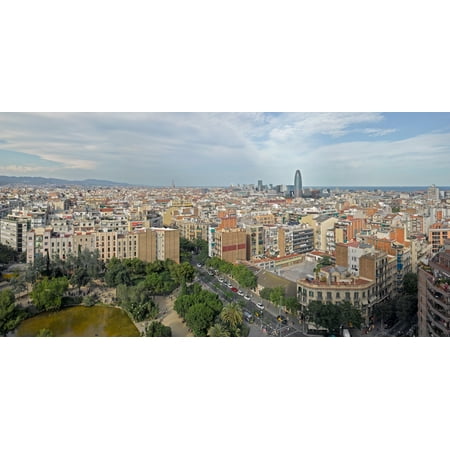Elevated view of the city Barcelona Catalonia Spain Poster Print by Panoramic