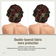 thumbnail image 2 of Logiee Fishbone Rose Print Silk Bonnet Satin Bonnet for Sleeping Women and Men,Double Layer Hair Bonnet for Curly Braids Hair, 2 of 6
