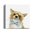 thumbnail image 3 of 40" x 40" Watercolor Cutie Bow Tie Fox Canvas Wall Art, 3 of 3