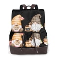 thumbnail image 1 of Easygdp Coffee Gnome (2) Mochila de Cuero para Mujeres, Bolso de Hombro, Bolsos de Mano de Moda para Trabajo y Viajes, 1 of 4