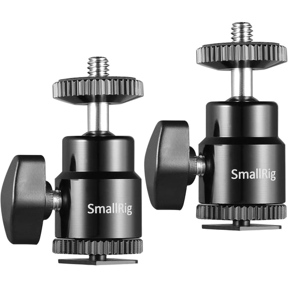 SmallRig 1/4" Camera Hot Shoe Mount with Additional 1/4" Screw (2pcs Pack) - 2059