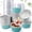 Blue, variant on 100Pcs Gold Aluminum Foil Baking Cups with Lids (50 Cups + 50 Lids), 5oz Mini Dessert Pans, Disposable Cheesecake Molds for Cream Puddings, Tiramisu, Cupcakes, Elegant Party Favor Tins,Black