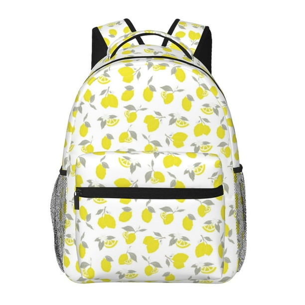 Balery Yellow Lemon Leaves Mochila Escolar Impresa, Mochila Ligera para Viajes Casual, Mochila Duradera y Cómoda Multifuncional, Mochila para Laptop-One Size