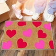 thumbnail image 6 of Valentine's Day Coir Doormat Valentines Loved Welcome Doormat Outdoor Entrance Coir Non-slip Indoor Home Decor Front Door Mats Seasonal Holiday Floor Mat Anniversary Valentine's Day Decorations, 6 of 6