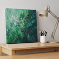 thumbnail image 4 of Olive Green Canvas Wall Art for Living Room Bedroom Bathroom, Green Ombre Shabby Chic Modern Boho Oil Painting Style Canvas Art Wall Decor, Artwork for Walls Home Office Decor, 10"x10", 4 of 9