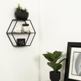 thumbnail image 2 of hometrends Fumar Hexagon Metal Wall Shelf, 2 of 5