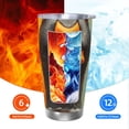 thumbnail image 6 of Lsque Colorful Painted Duck Pattern 20oz Car Cup with Lid and Straw, Insulated Coffee Cup with Straw Topper, Spill Proof Travel Coffee Mug, Stainless Steel Tumble-Straw Two-piece Set, 6 of 8