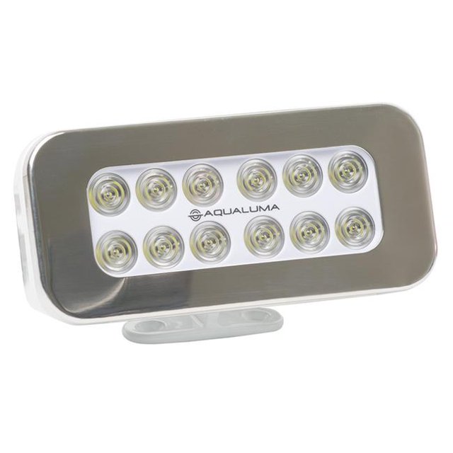 Bracket Mount Spreader 12 LED Light, Stainless Steel Bezel