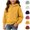 Brown, variant on YUANxueke Button Down Sweatshirt for Boys Girls, Casual Long Sleeve Hooded Jacket, Fashion Workout Loose Fit Tops with Pockets