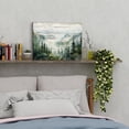 thumbnail image 3 of Rustic Foggy Forest Canvas Wall Art Nature Landscape Picture for Living Room Wood Grain Prints Artwork Vintage Pine Trees Misty Mountain Painting Modern Artwork Bedroom Bathroom Home Decoration 12x16", 3 of 6