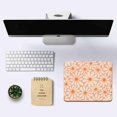 thumbnail image 6 of Cute Pink Mouse Pad, Daisy Flowers Mouse Pad, Aesthetic Modern Art Mousepad, Abstract Desk Decor, Anti Slip Rubber Base Orange Floral Mice pad for Computer Office Girl, 9 x 8 Inch, 6 of 6