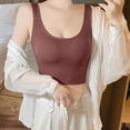 thumbnail image 2 of Diufon Women's Tank Top with Built in Bra Basic Camisole Wide Strap Shirt Bra Wrapped Chest Sport Crop Tops, 2 of 4